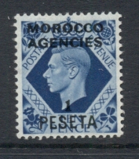 Morocco-Agencies-1951-52-KGVI-1pe-on-10d-MLH