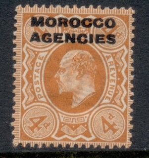 BFPO-Morocco-Agencies-1907-10-KEVII-Opt-on-GB-40c-on-4d-orange-MLH