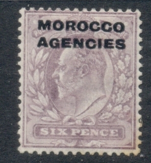 BFPO-Morocco-Agencies-1907-12-KEVII-Opt-on-GB-6c-toned-cnr-BL-MLH