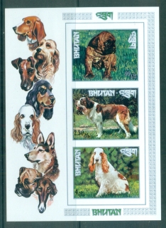 Bhutan-1972-Dogs-3-IMPERF-MS-MUH