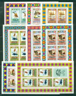 Bhutan-1974-UPU-Centenary-Sheetlets-label-MUH-lot56539