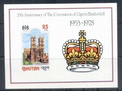 Bhutan-1978-QEII-Coronation-25th-Anniversary-MS-MUH