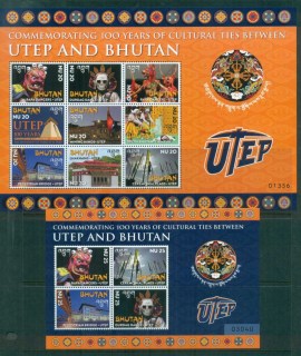 Bhutan-2014-UTEP-100-Years-2x-MS-MUH-lot82989