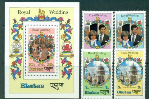 Bhutan-1981-Royal-Wedding-Charles-Diana-MS-MUH-Lot30304