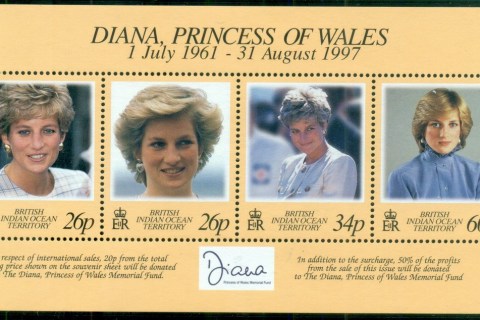 BIOT-1998 Princess Diana in Memoriam, Forever In our Hearts MS