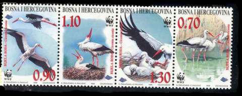 Bosnia-Herzegovina-1998 WWF White Stork