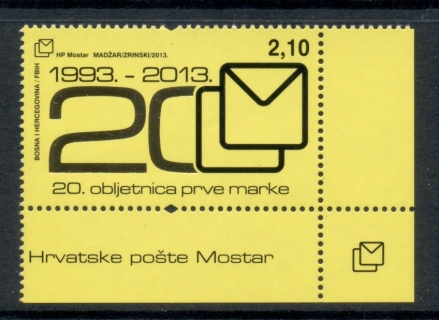 Bosnia-Herzegovina-Croat-Admin-2013-Stamp-Anniversary-MUH