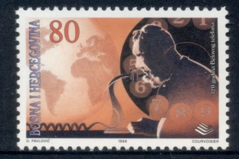 Bosnia-Herzegovina-Muslim-Govt-1996-Telephone-120th-Anniversary-MUH