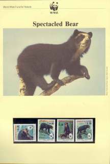 Bolivia 1991 WWF Spectacled Bear