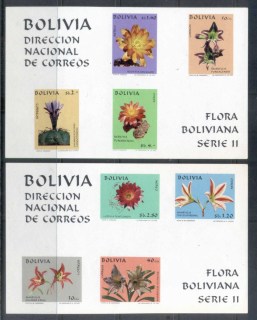 Bolivia-1971-Bolivian-Flora-Series-II-IMPERF-2xMS-MUH