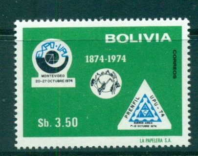 Bolivia-1974-UPU-Centenary-MUH-lot56387