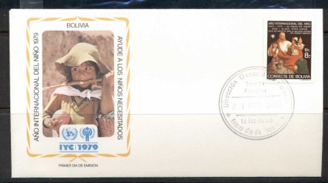 Bolivia-1979-IYC-International-year-of-the-Child-FDC