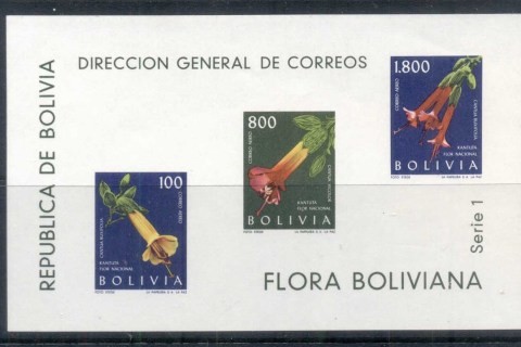 Bolivia-1962-Flowers-Ms-MUH