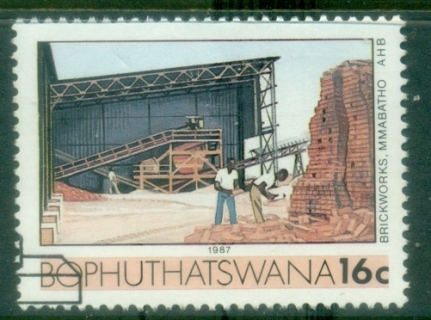 Bophuthatswana-1985-89-Pictorial-16c-Brickworks-FU