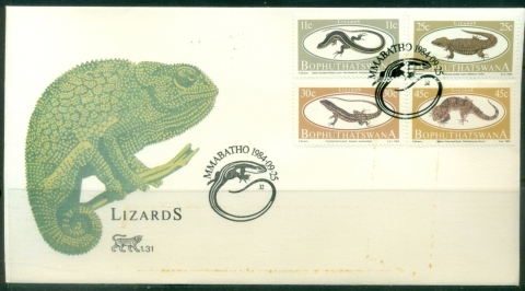 Bophuthatswana-1984-Reptiles-Lizards-FDC