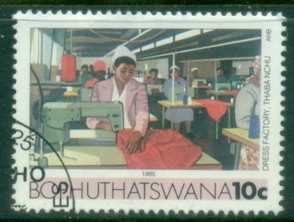 Bophuthatswana-1985-89-Pictorial-10c-Dress-Factory-FU