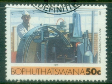 Bophuthatswana-1985-89-Pictorial-50c-Milk-Processing-Plant-FU
