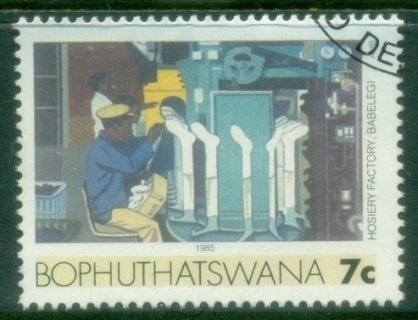 Bophuthatswana-1985-89-Pictorial-7c-Hosiery-Factory-FU