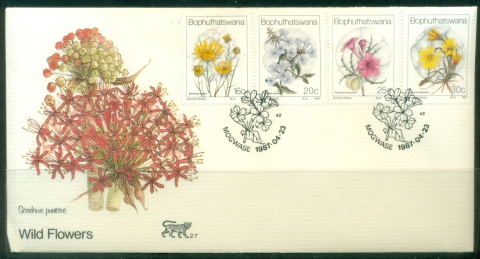 Bophuthatswana-1987-Wild-Flowers-FDC