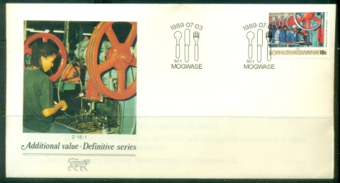 Bophuthatswana-1989-Pictorial-18c-Manufacturing-Cutlery-FDC