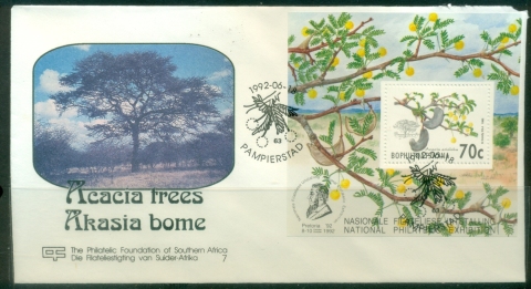 Bophuthatswana-1992-Acacia-Trees-MS-FDC
