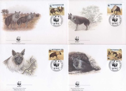 Botswana-1995 WWF Brown Hyena FDC