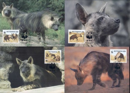 Botswana-1995 WWF Brown Hyena Maxicards