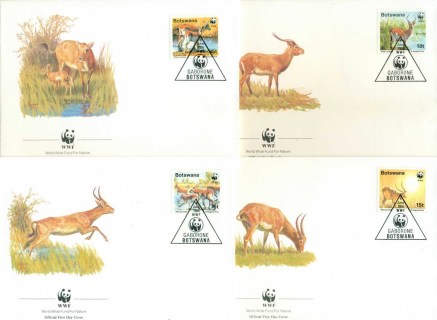 Botswana-1988 WWF Red Lechwe 4x FDC