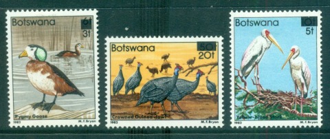 Botswana-1987-Surcharge-Opt-on-Birds-MLH-Lot55332