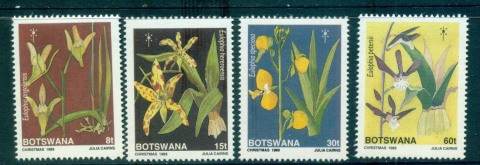 Botswana-1989-Xmas-Orchids-MLH-Lot55342