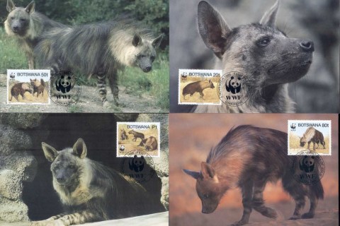Botswana-1995 WWF Brown Hyena Maxicards