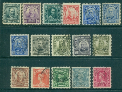 Brazil-1906-16-Portraits-16FU-lot36126