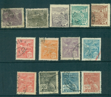 Brazil-1920-22-Pictorials-no-Wmk-13-FU-lot36139