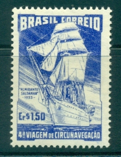 Brazil-1953-Training-Ship-Almirante-Saldanha-MUH-lot36325