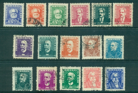 Brazil-1954-60-Portraits-16FU-lot36356