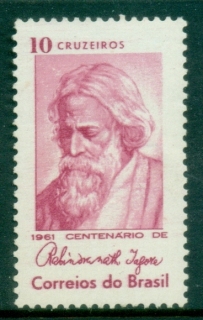 Brazil-1961-The-100th-Anniversary-of-the-Birth-of-Rabindranath-Tagore-1861-1941-MUH