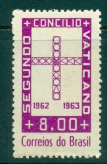 Brazil-1963-Vatican-Church-MUH-lot35401