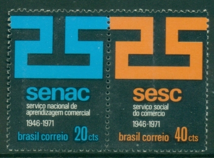 Brazil-1971-The-25th-Anniversary-of-SENAC-Apprenticeship-Scheme-and-the-25th-Anniversary-of-SESC-Workers-Social-Service-Muh