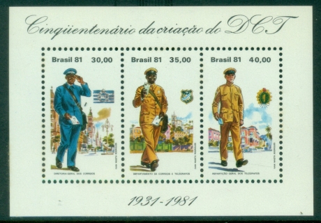 Brazil-1981-The-50th-Anniversary-of-the-Integrated-Post-Office-and-Telegraph-Department-MS-MUH
