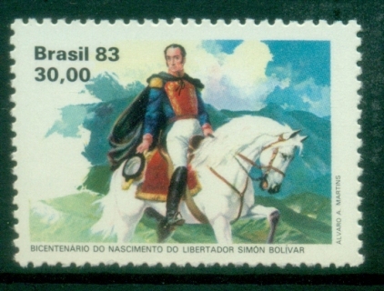 Brazil-1983-The-200th-Anniversary-of-the-Birth-of-Simon-Bolivar-1783-1830-MUH