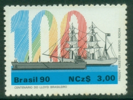 Brazil-1990-The-100th-Anniversary-of-the-Lloyd-Brasileiro-Navigation-Company-MUH