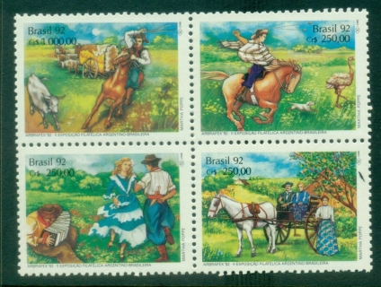 Brazil-1992-Argentinian-Brazilian-Stamp-Exhibition-Abrafex-92-Porto-Alegre-Rio-Grande-do-Sul-Brazil-MS-Muh