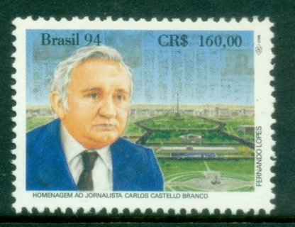 Brazil-1994-The-1st-Anniversary-of-the-Death-of-Carlos-Castello-Branco-Journalist-1920-1993-MUH