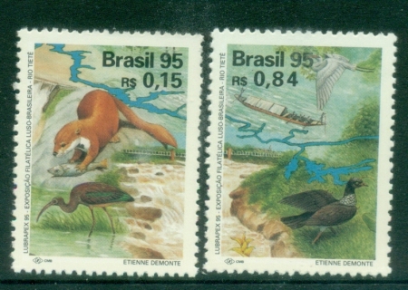 Brazil-1995-Brazilian-Portuguese-Stamp-Exhibition-Lubrapex-95-Sao-Paulo-Brazil-Fauna-of-the-Tiete-River-Valley-MUH