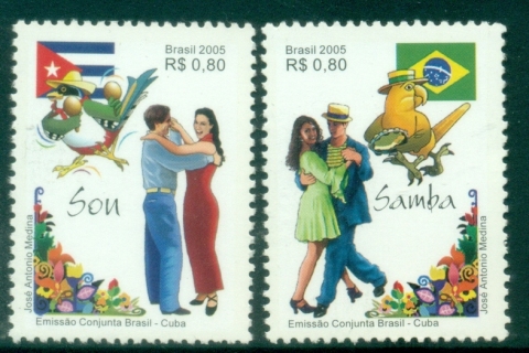 Brazil-2005-Son-and-Samba-Brazil-and-Cu-a-Joint-issue-MUH