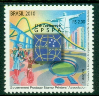 Brazil-2010-The-13th-Anniversary-of-the-Conference-of-the-Association-of-Government-Printers-Stamp-Postcards-MUH