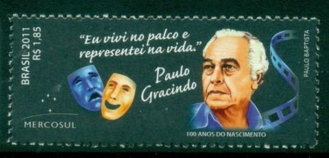 Brazil-2011-The-100th-Anniversary-of-the-Birth-of-Paulo-Gracindo-1911-1995-MUH