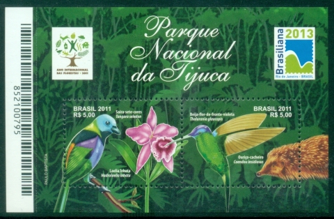 Brazil-2011-Tijuca-National-Park-International-Stamp-Exhibition-BRASILIANA2013-Rio-de-Janeiro-MS-MUH