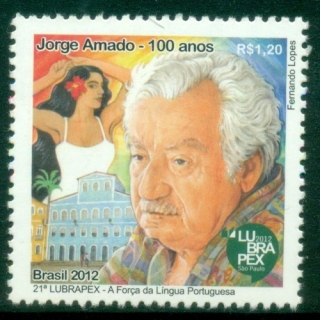 Brazil-2012-LUBRAPEX-The-100th-Anniversary-of-the-Birth-of-Jorge-Amado-1912-2001-MUH