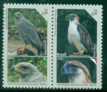 Brazil-2014-Joint-Issue-with-the-Philippines-Birds-MUH